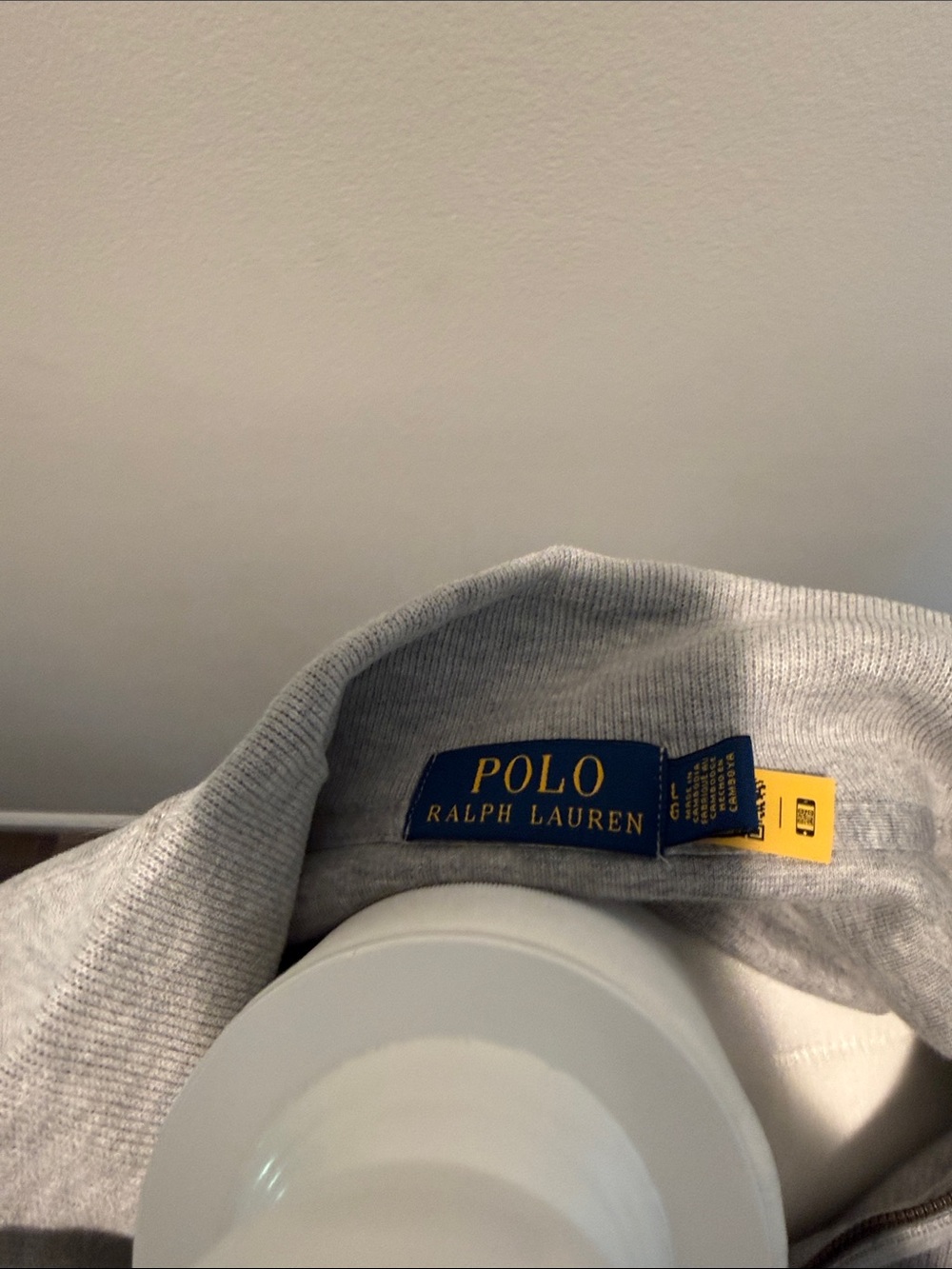 Ralph Lauren Light Gray Quarter-Zip Turtleneck Sweater - Picture 2 of 5